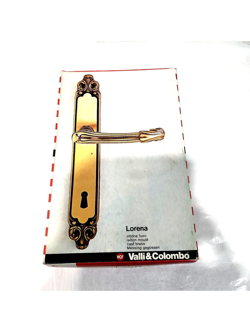 Valli & Columbo Lorena H114 P8 Vintage Brass 10 Inch Door Handles New in Box